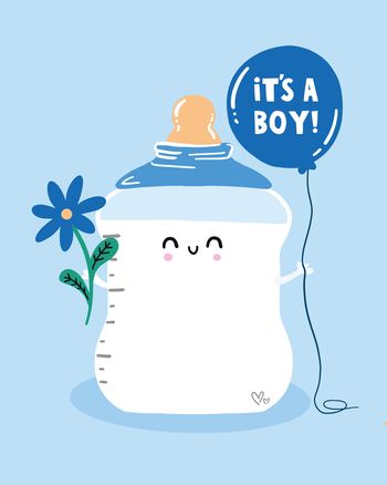 Use Milk bottle - group new baby ecard