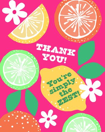 Use Citrus celebration - group thank you ecard