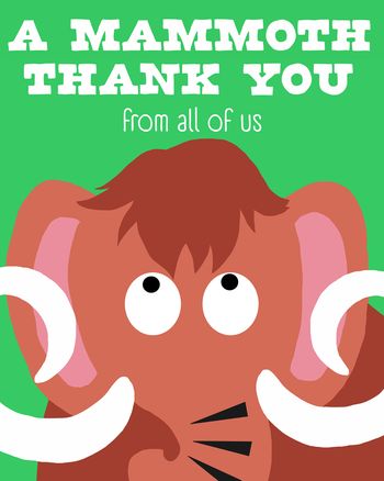 Use Ice age  - group thank you ecard