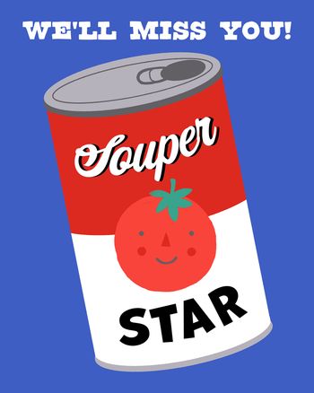Use Souper-trouper - group leaving ecard