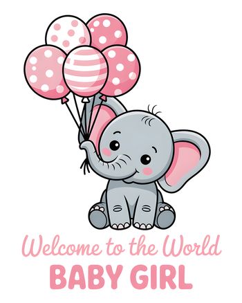 Use Pink elephant - group baby ecard