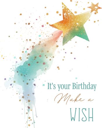 Use Wish upon a star - group birthday ecard