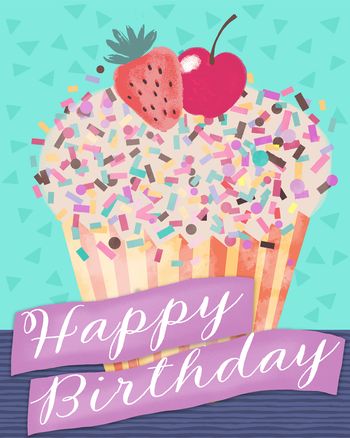 Use Cool Cupcake - group birthday ecard