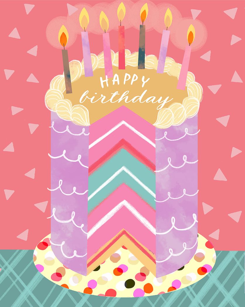 Card design "Layer cake - group birthday ecard"