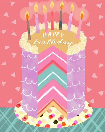 Use Layer cake - group birthday ecard