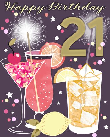 Use Golden number - group 21 Birthday ecard