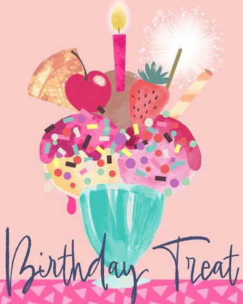 Use Ice cream dream - group birthday ecard