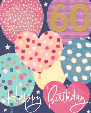 Use Golden number - group 60 Birthday ecard
