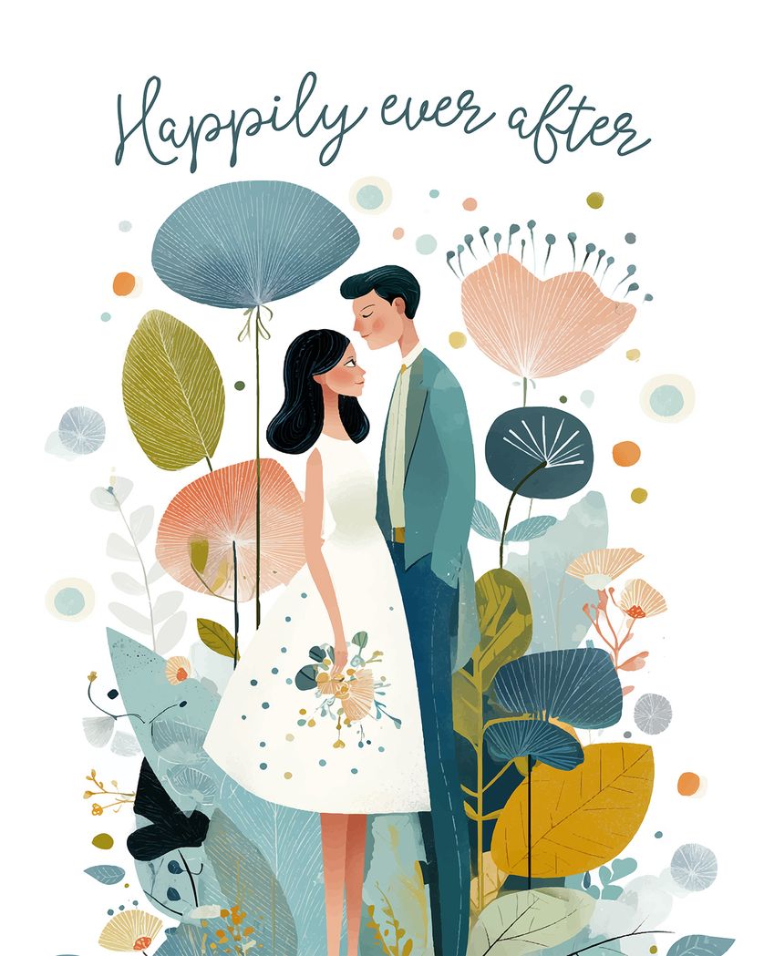 Card design "Wedding Garden - group wedding ecard"