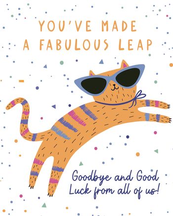 Use Jumping kitten - group leaving ecard