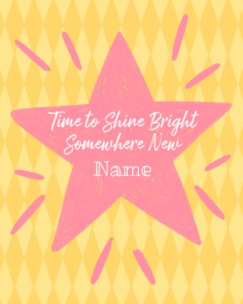 Use Shine bright - group leaving ecard