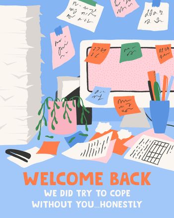Use We didn't cope - group welcome back ecard