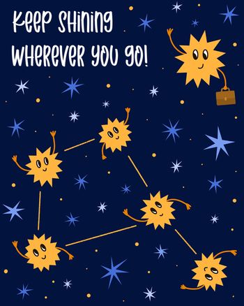 Use Twinkle twinkle - group leaving ecard - 