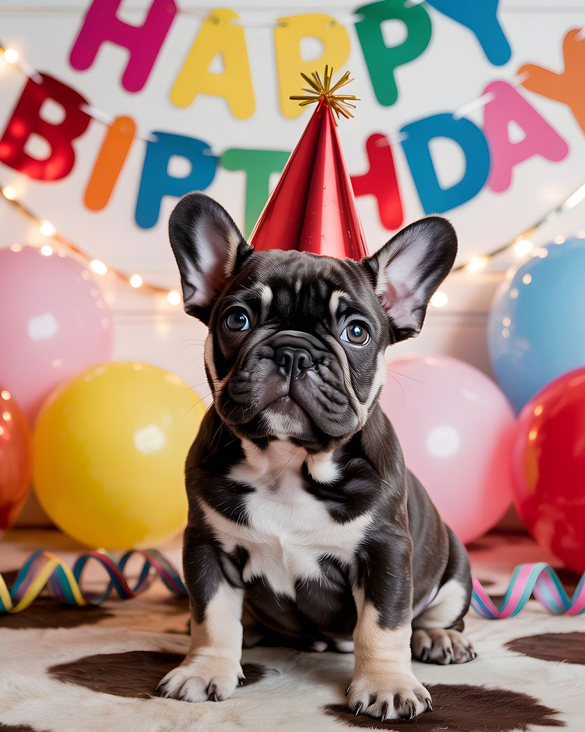 Card design "Puppy Birthday - group birthday ecard"