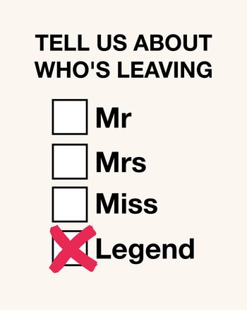 Use Tick box - group leaving ecard