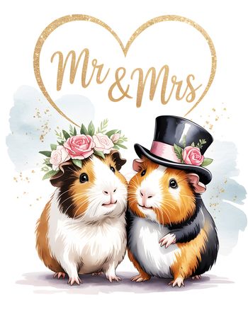 Use Guinea pig nuptials - group wedding ecard
