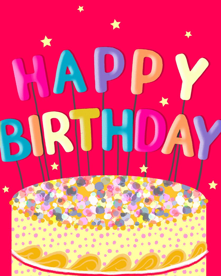 Card design "Birthday Candles - group birthday ecard"