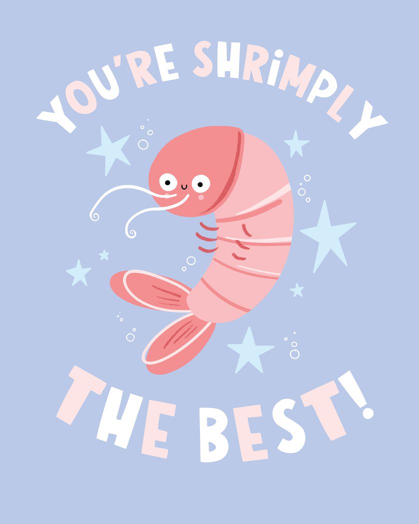 Card design "Great Prawn - group thank you ecard"