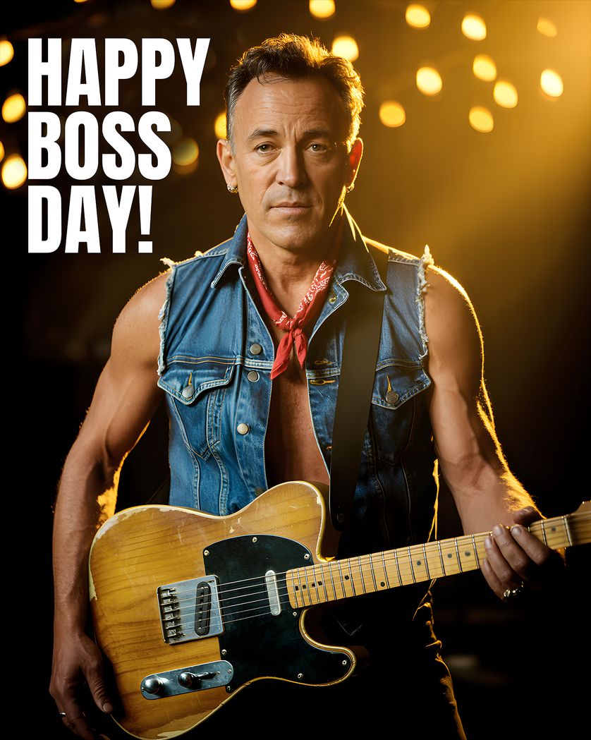 Card design "The Boss - group boss day ecard"