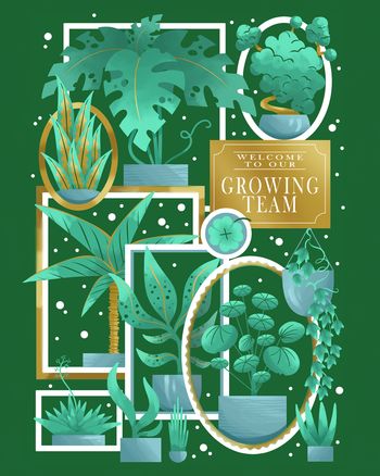Use Plants everywhere - group welcome ecard