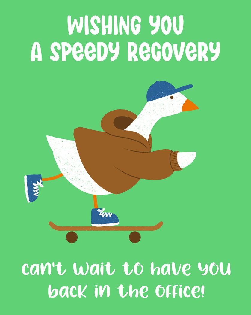 Card design "Get well goos - group ecard"