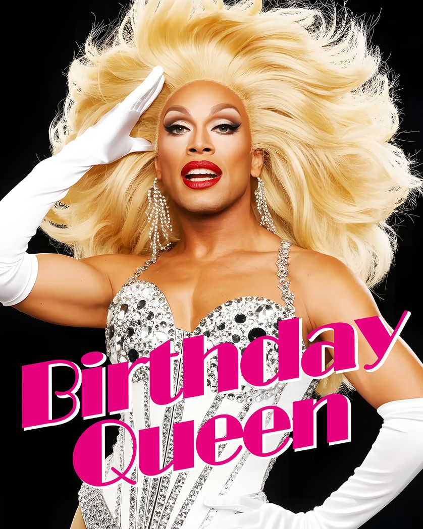 Card design "Slay Queen - AI group Birthday ecard"