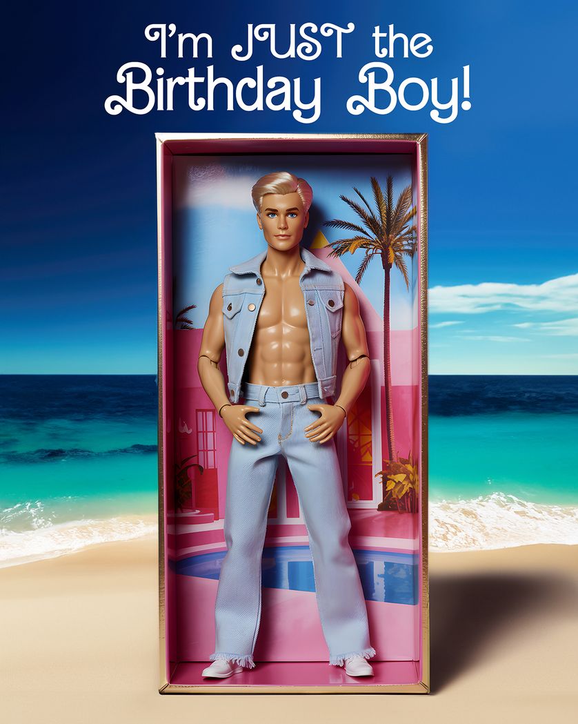 Card design "Plastic man - AI group Birthday ecard"