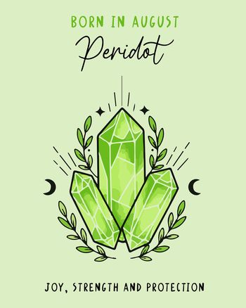 Use August Birthstone - group Birthday ecard