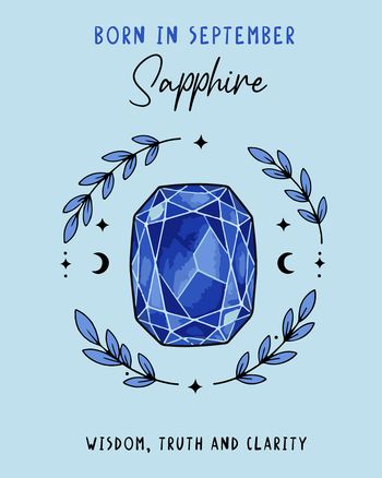 Use September Birthstone - group Birthday ecard