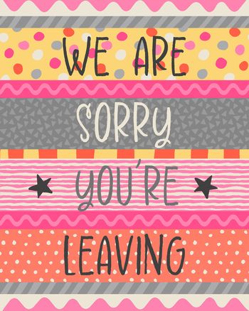 Use Patchwork greeting - group leaving ecard