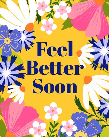 Use Flower border - Group Get Well ecard