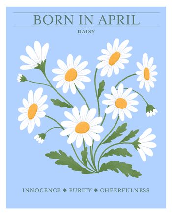 Use Birth flower April - group birthday ecard
