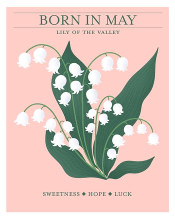 Use Birth flower May - group birthday ecard