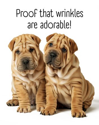 Use wrinkle pup- group birthday ecard