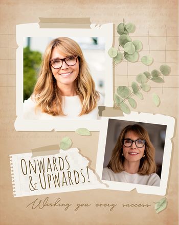 Use Scrapbooking - group leaving ecard