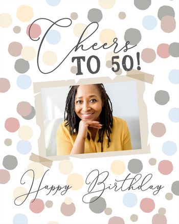 Use Dotty scrapbook - group birthday ecard