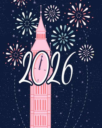 Use Big Ben - group new year ecard