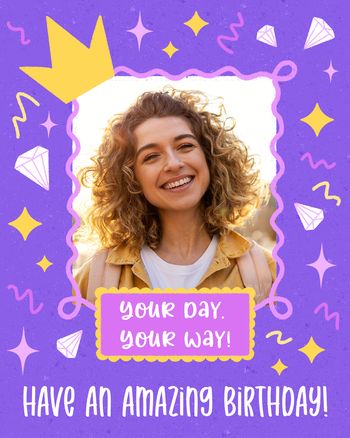 Use Queen for a day - group birthday ecard