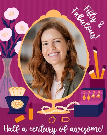 Use Dressing table - group birthday ecard