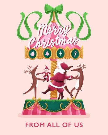 Use Christmas carousel - group festive ecard
