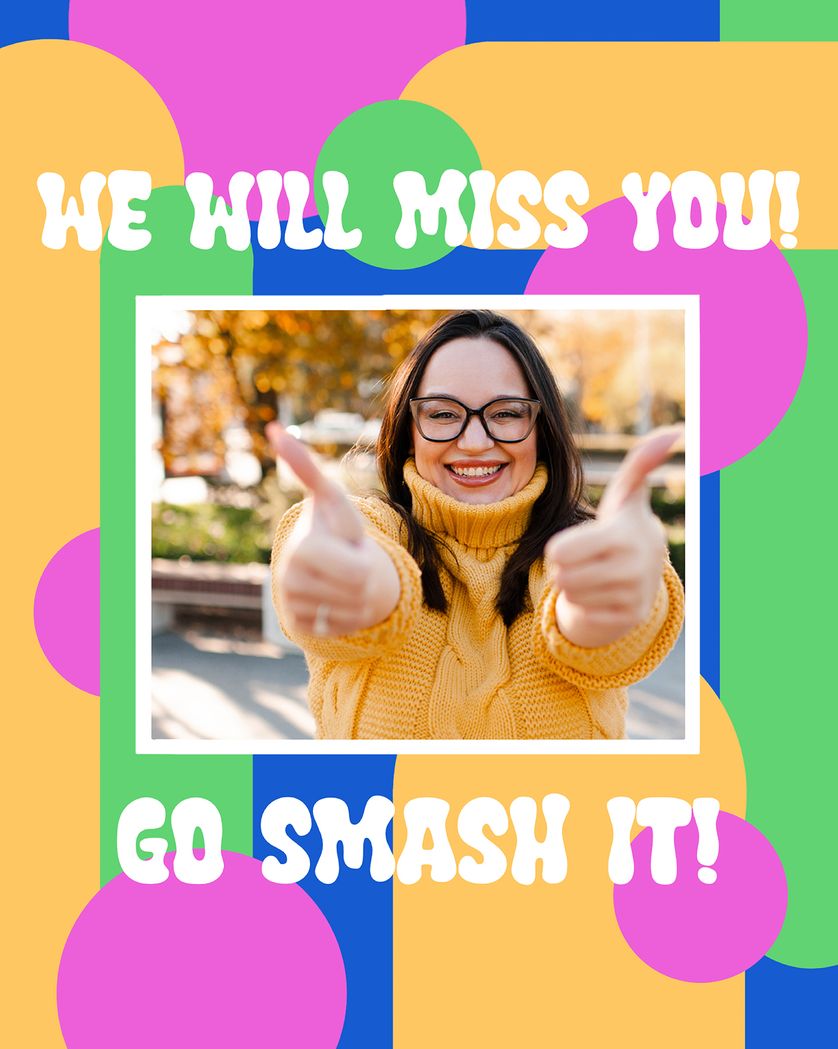 Card design "Wibbly words - group leaving ecard"