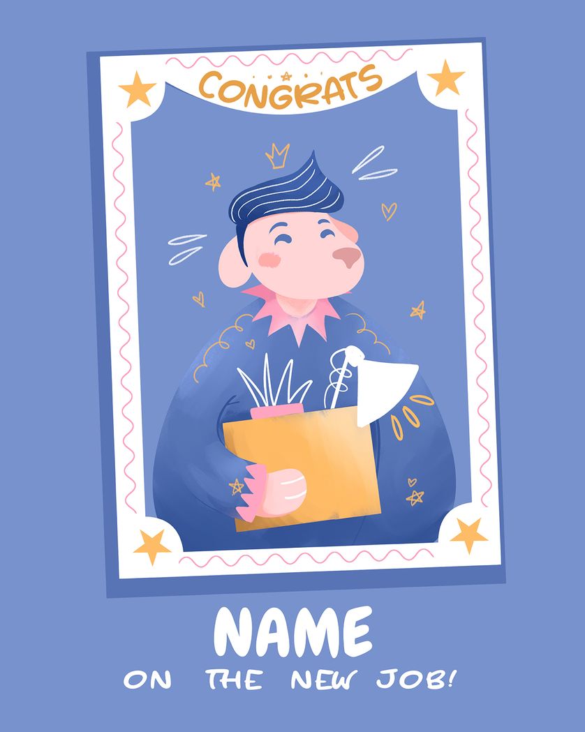 Card design "King of leaving - group leaving ecard"