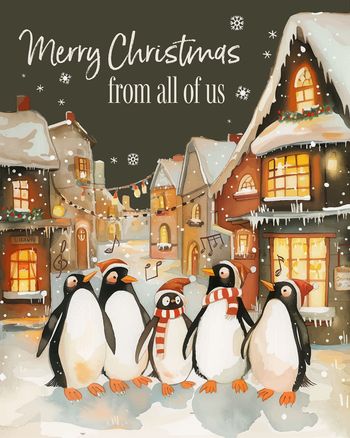 Use Polar Pals - group Christmas ecards