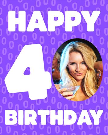 Use 40th Photo - group birthday ecard