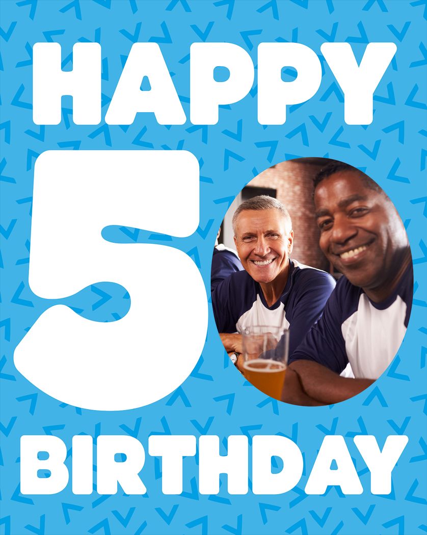 Card design "50th Photo - group birthday ecard"