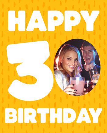 Use 30th Photo - group birthday ecard