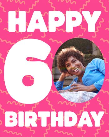 Use 60th Photo - group birthday ecard
