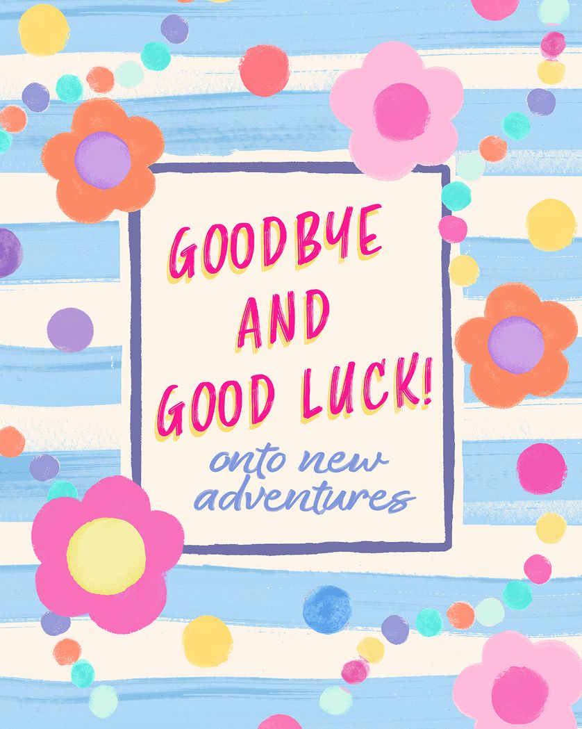 Card design "Leaving Pattern - group ecard"