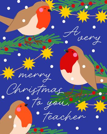 Use Robin class - group christmas ecard