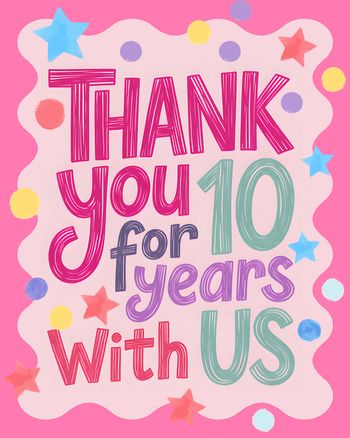 Use Brushed words - group anniversary ecard